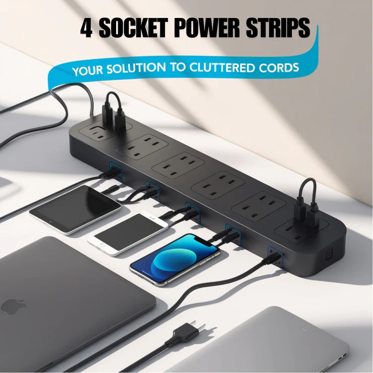4 Socket Power Strips