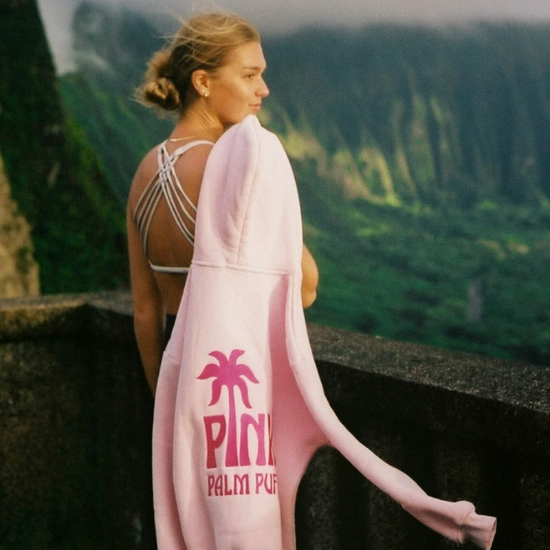 How to Style the Pink Palm Puff with Everyday Fits