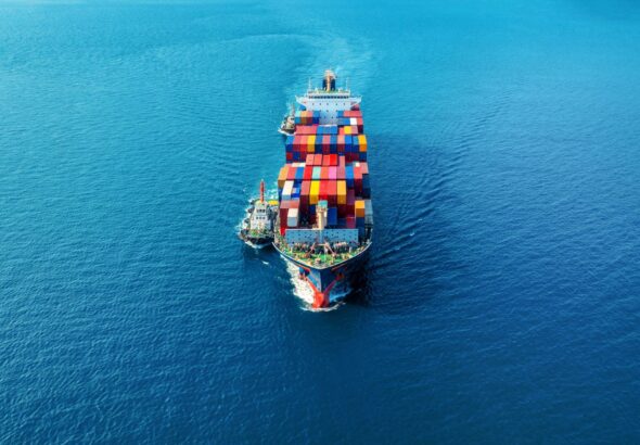 aerial-view-cargo-ship-with-cargo-container-sea